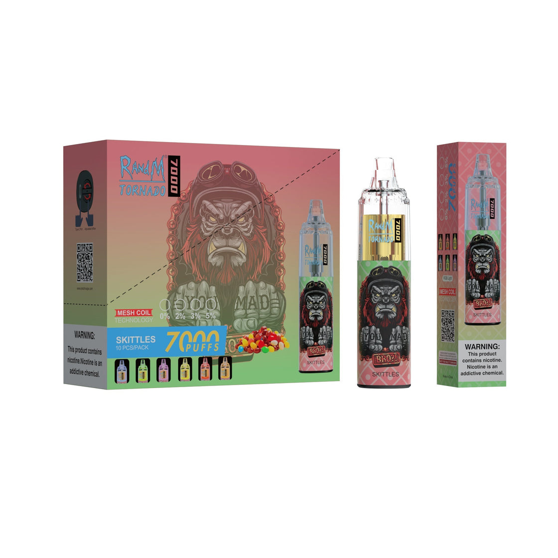 RAndM Tornado 7000 Puffs Disposable Vape (Schachtel mit 10 Stück)