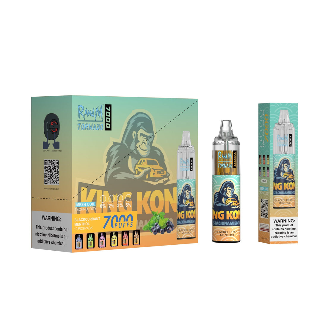 RAndM Tornado 7000 Puffs Disposable Vape (Schachtel mit 10 Stück)