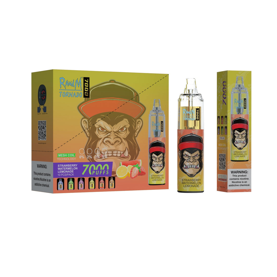 RAndM Tornado 7000 Puffs Disposable Vape (Schachtel mit 10 Stück)