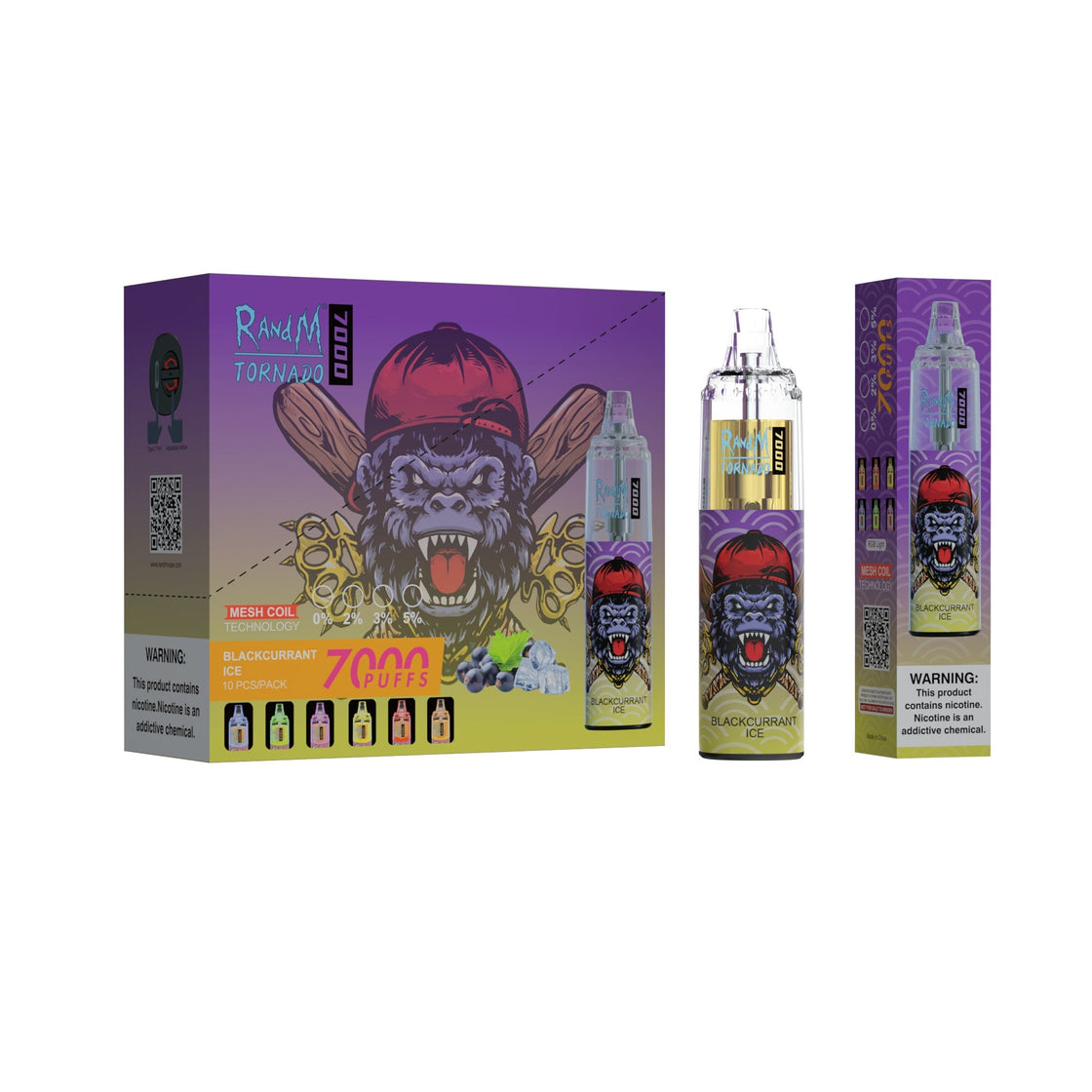 RAndM Tornado 7000 Puffs Disposable Vape (Schachtel mit 10 Stück)