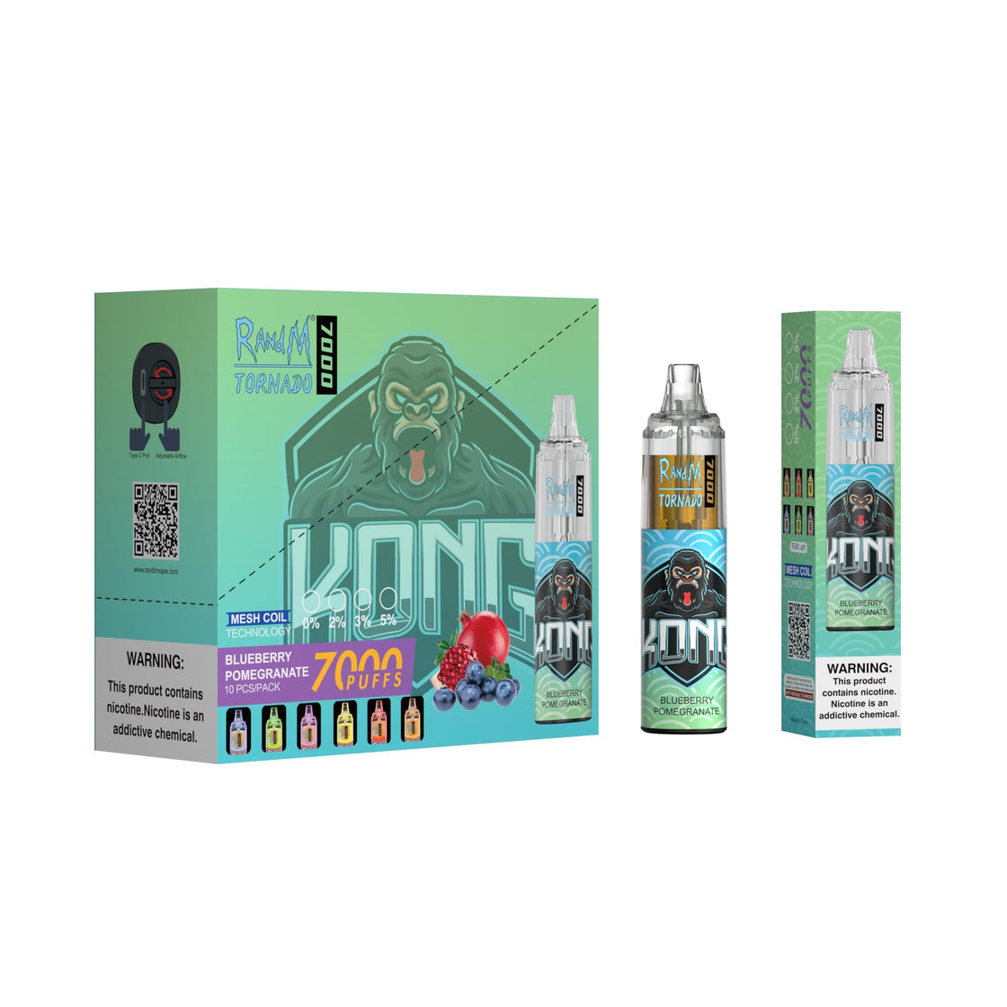 RAndM Tornado 7000 Puffs Disposable Vape (Schachtel mit 10 Stück)