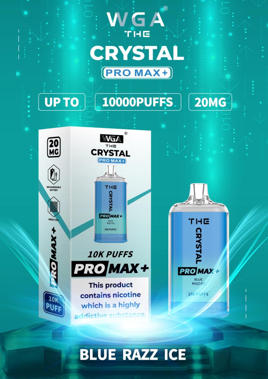 The Crystal Pro Max + 10000 Disposable Vape (Schachtel mit 10 Stück)