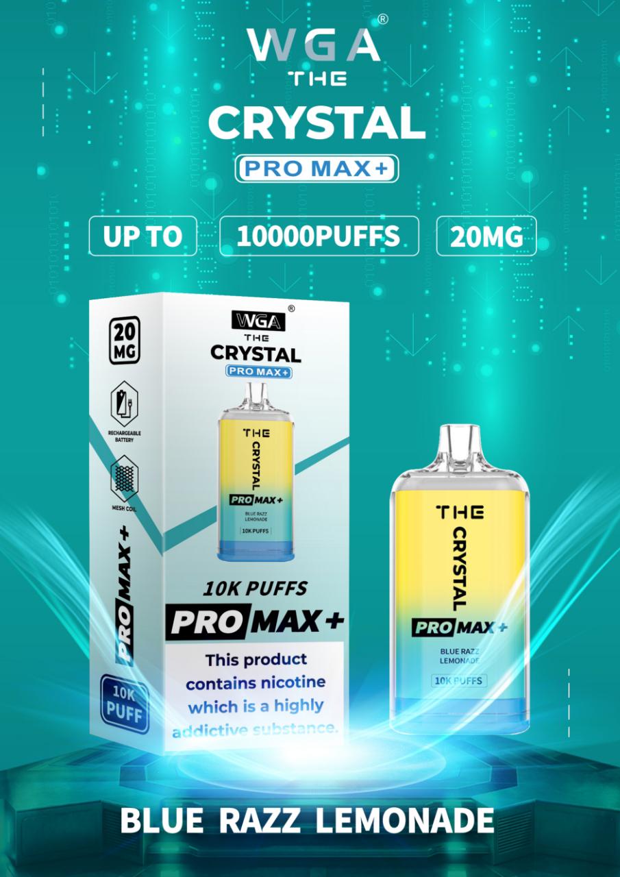 The Crystal Pro Max + 10000 Disposable Vape (Schachtel mit 10 Stück)