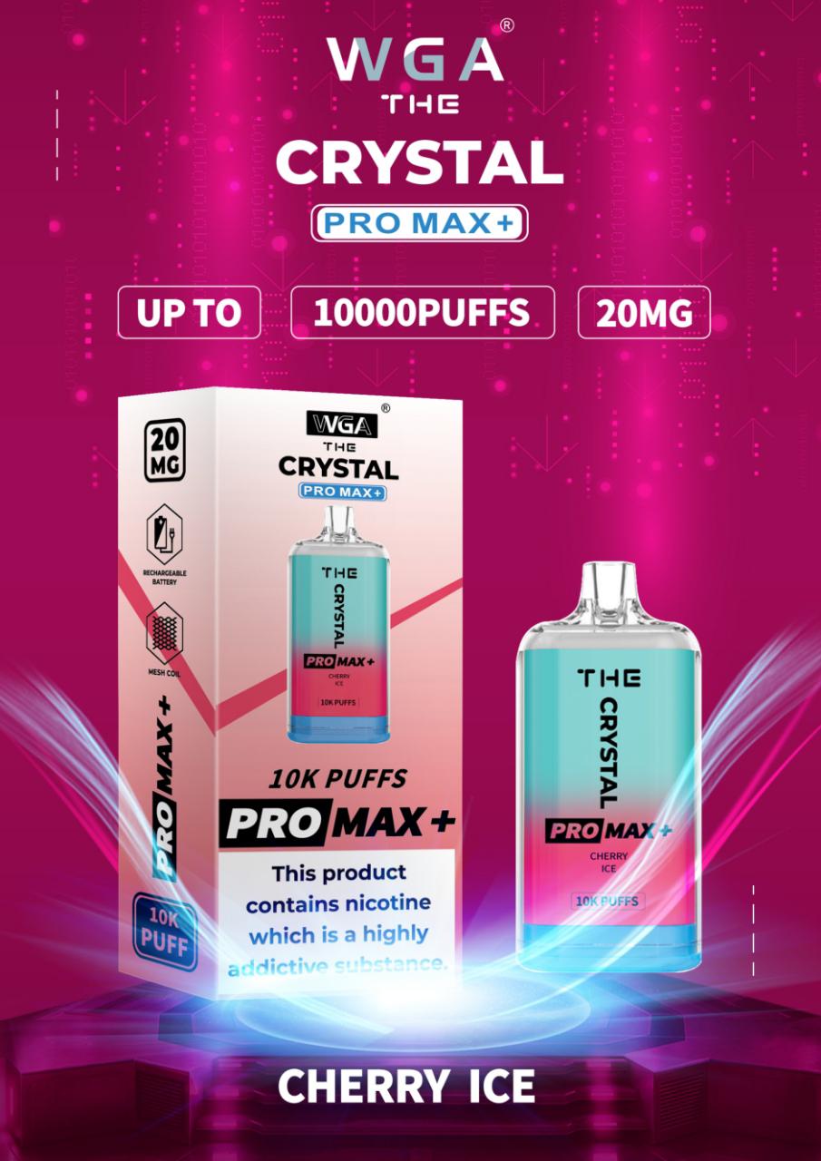 The Crystal Pro Max + 10000 Disposable Vape (Schachtel mit 10 Stück)