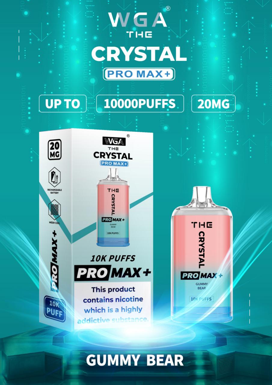 The Crystal Pro Max + 10000 Disposable Vape (Schachtel mit 10 Stück)