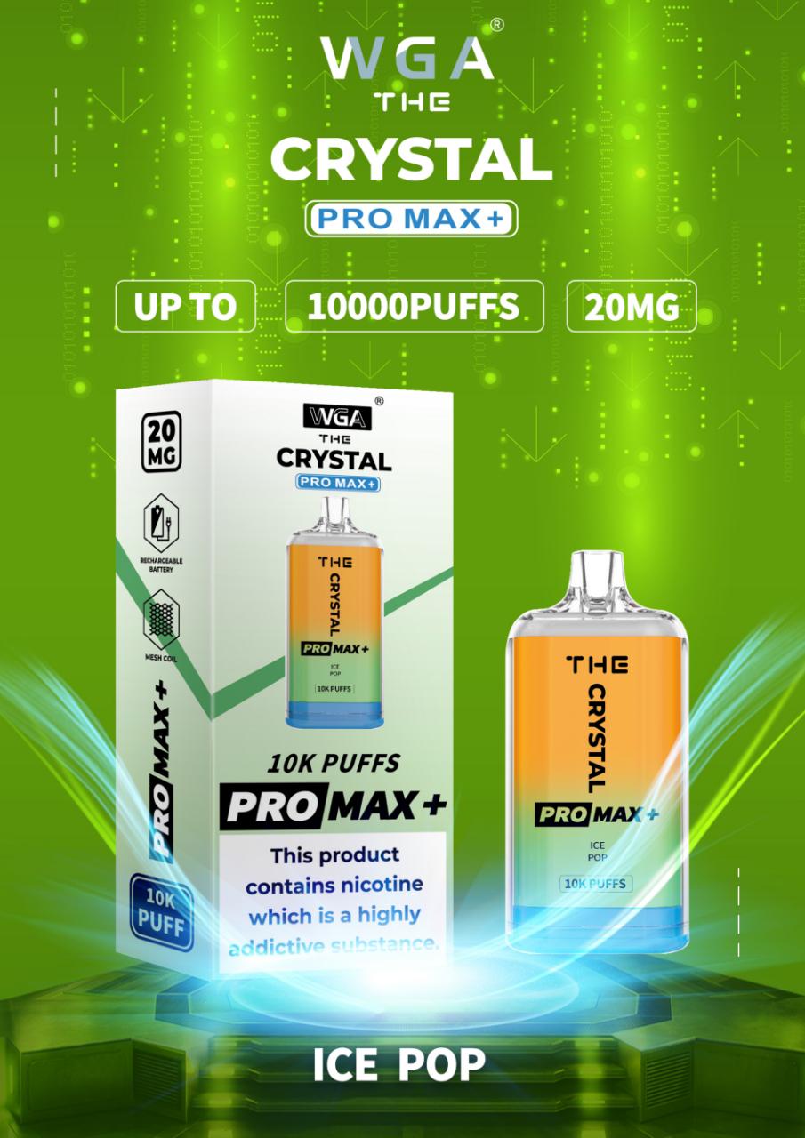 The Crystal Pro Max + 10000 Disposable Vape (Schachtel mit 10 Stück)