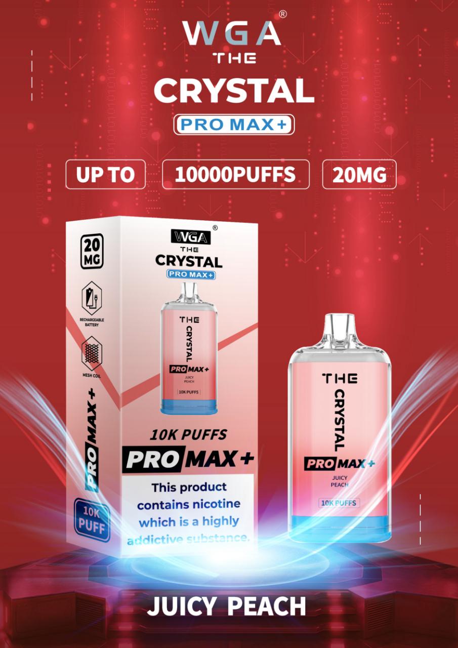 The Crystal Pro Max + 10000 Disposable Vape (Schachtel mit 10 Stück)