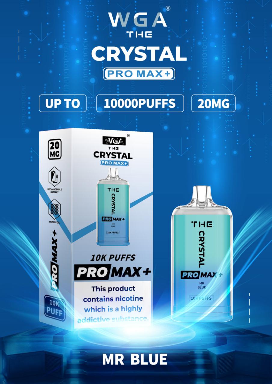 The Crystal Pro Max + 10000 Disposable Vape (Schachtel mit 10 Stück)