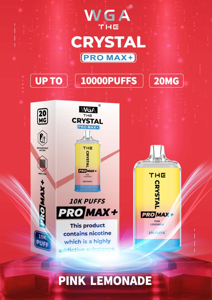 The Crystal Pro Max + 10000 Disposable Vape (Schachtel mit 10 Stück)