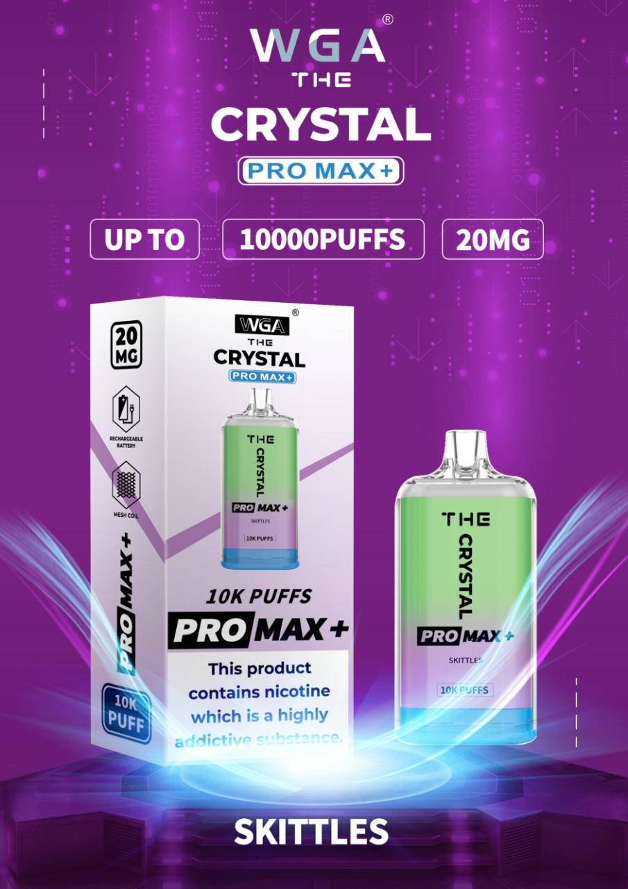 The Crystal Pro Max + 10000 Disposable Vape (Schachtel mit 10 Stück)