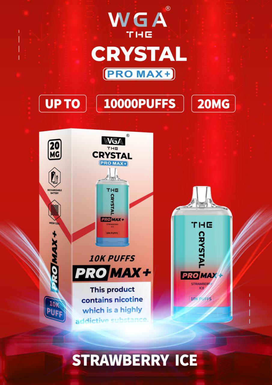The Crystal Pro Max + 10000 Disposable Vape (Schachtel mit 10 Stück)