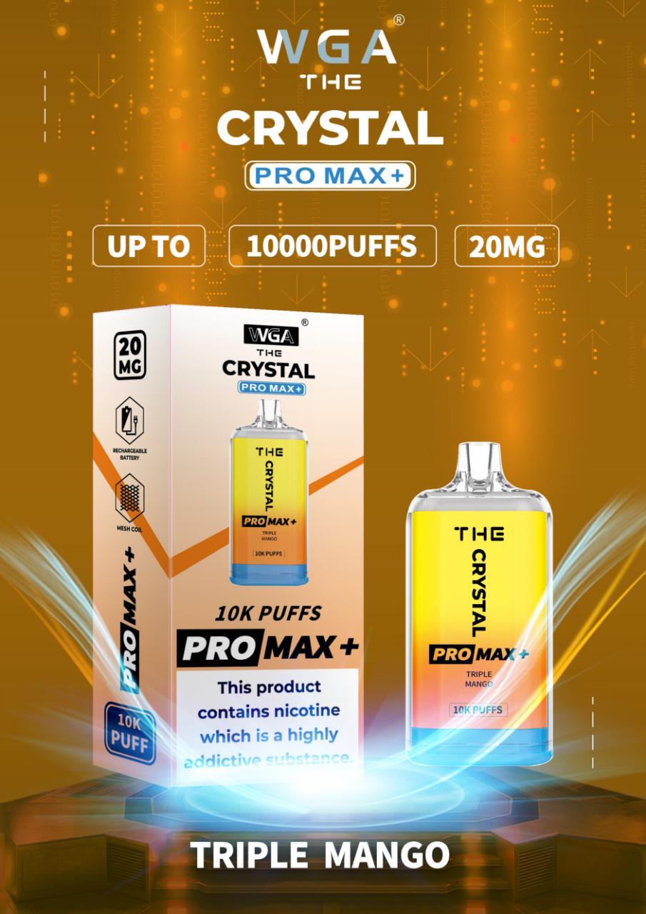 The Crystal Pro Max + 10000 Disposable Vape (Schachtel mit 10 Stück)