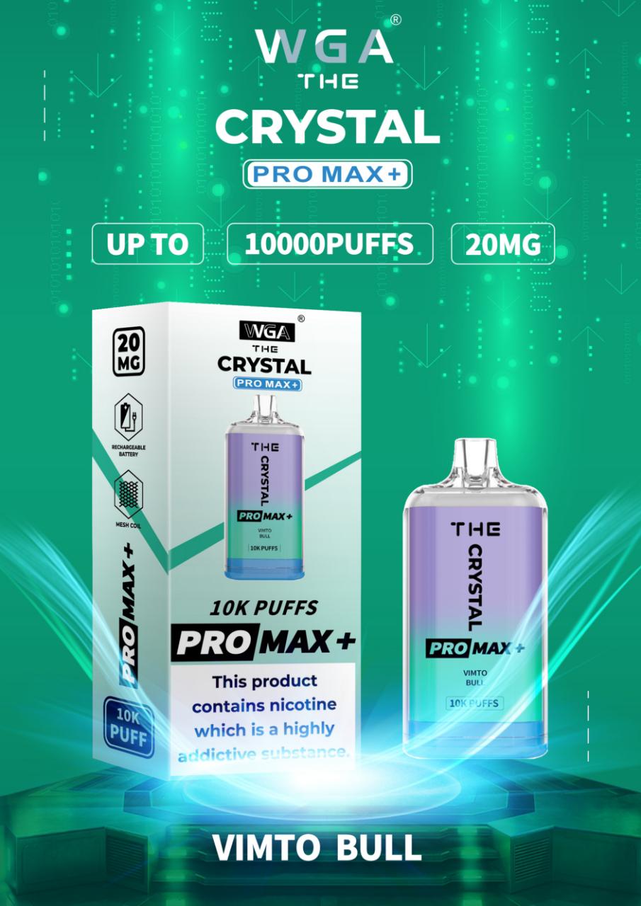 The Crystal Pro Max + 10000 Disposable Vape (Schachtel mit 10 Stück)