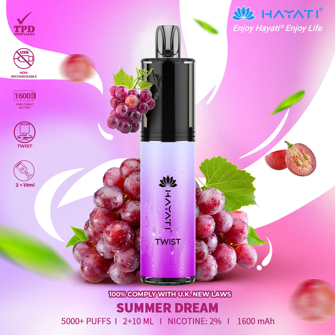Hayati Twist 5000 Puffs Disposable Vape Pod Kit (Box of 10)