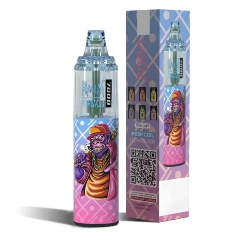 RAndM Tornado 7000 Puffs Disposable Vape - 0% Nicotine (Pack of 10) Euro Vapes RAndM Tornado 7000 Puffs Disposable Vape - 0% Nicotine (Pack of 10) Euro Vapes